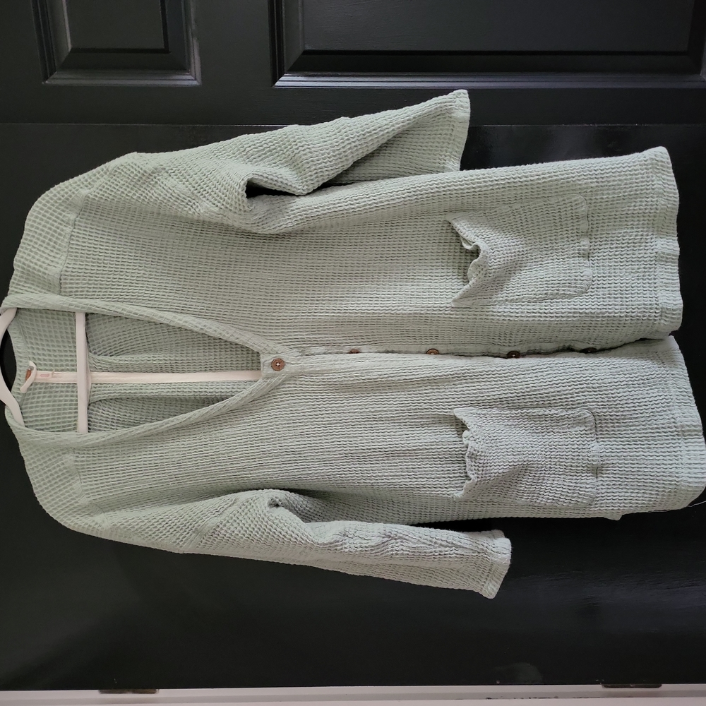 Free people waffle cardigan